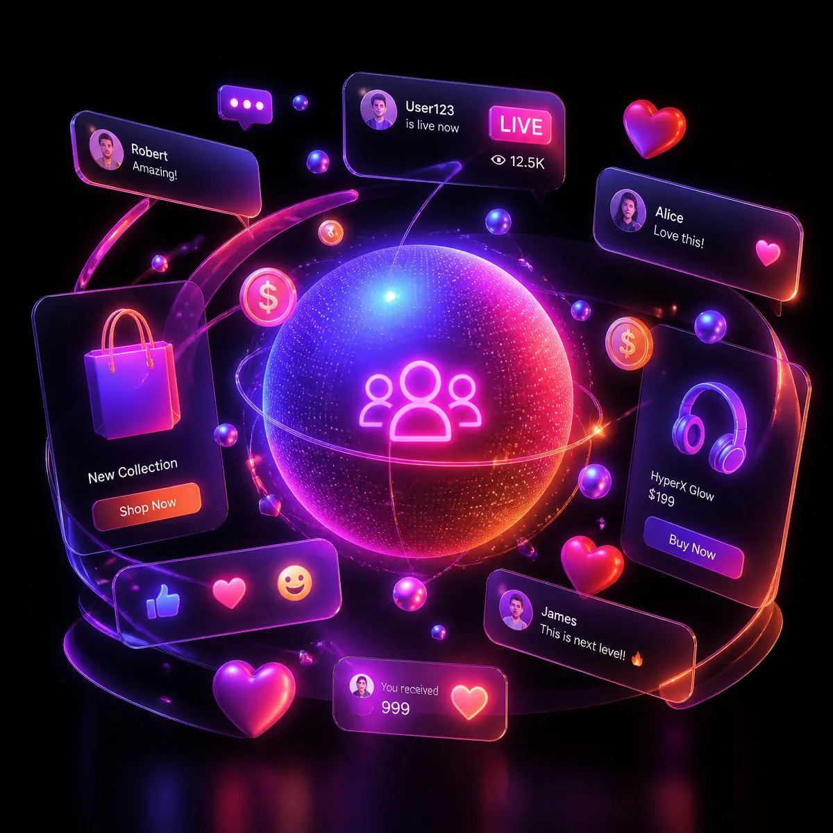 Illustration of Pitch Live business tools and analytics